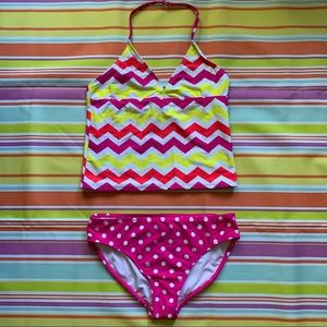 OP Tankini Swimsuit, size Large (10-12) Girls